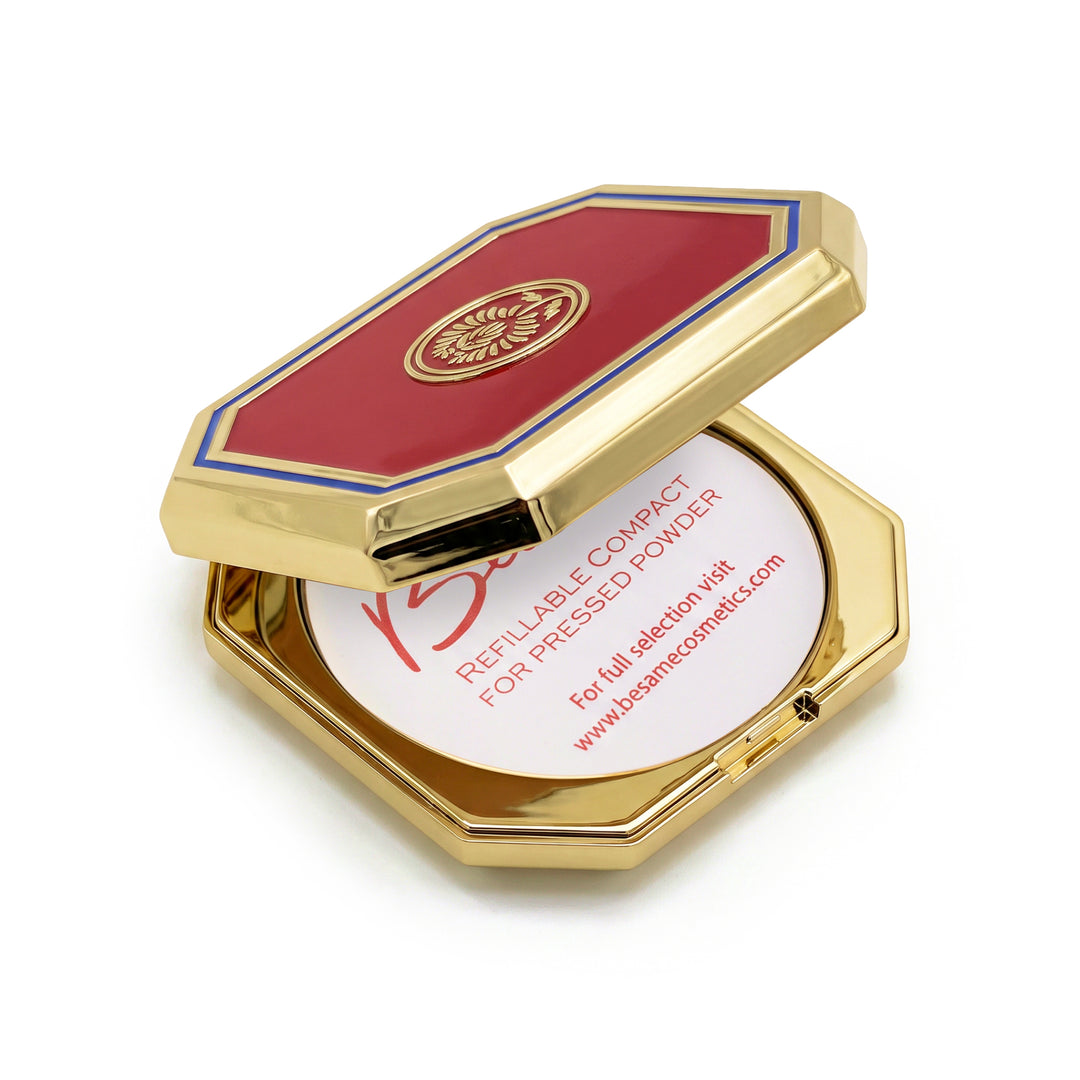 The Optimist Slim Refillable Compact with Powder & Leather Case