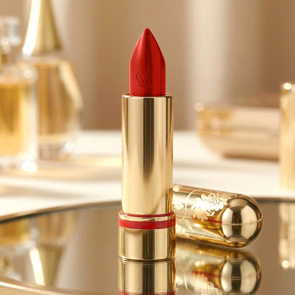 Inspired by Lucy’s signature red lip.