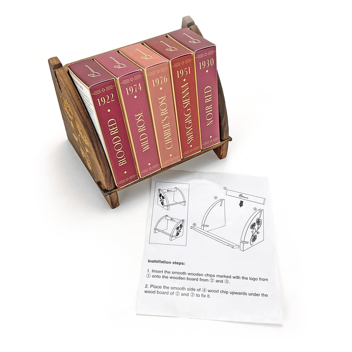 Wooden Lipstick Display Bench