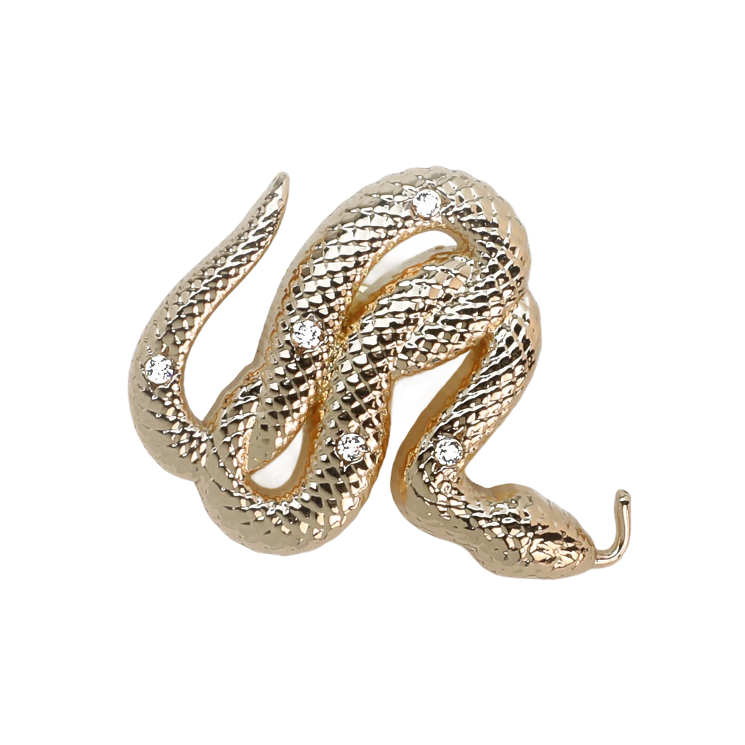 Gold color snake-shaped pin